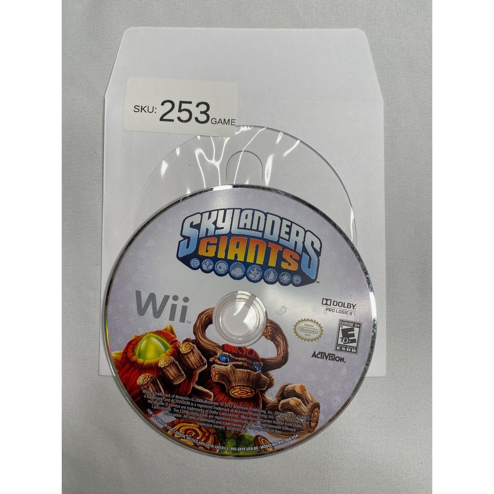 Skylanders Giants Nintendo Wii Game Disc Only